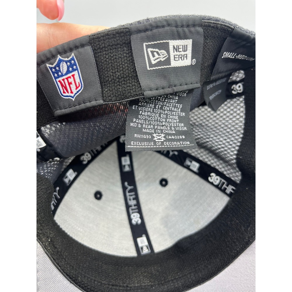 New Era Atlanta Falcons NFL‎ Hat 39Thirty Stretch Fit S/M Black Gray - Picture 6 of 8